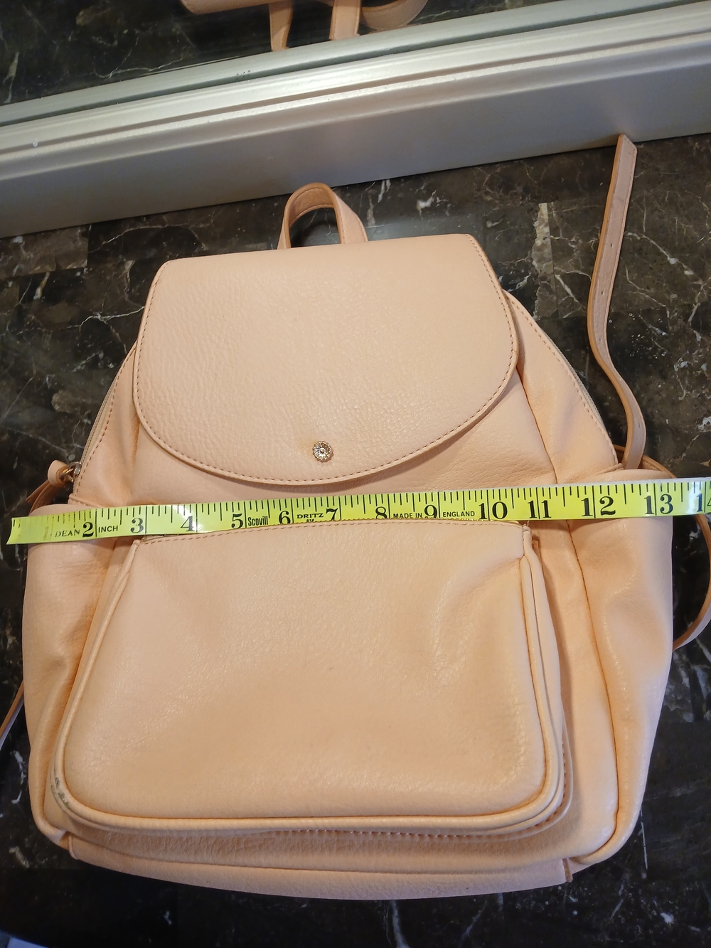 LC Lauren Conrad Peach Faux Leather Mini Backpack - Picture 7 of 16